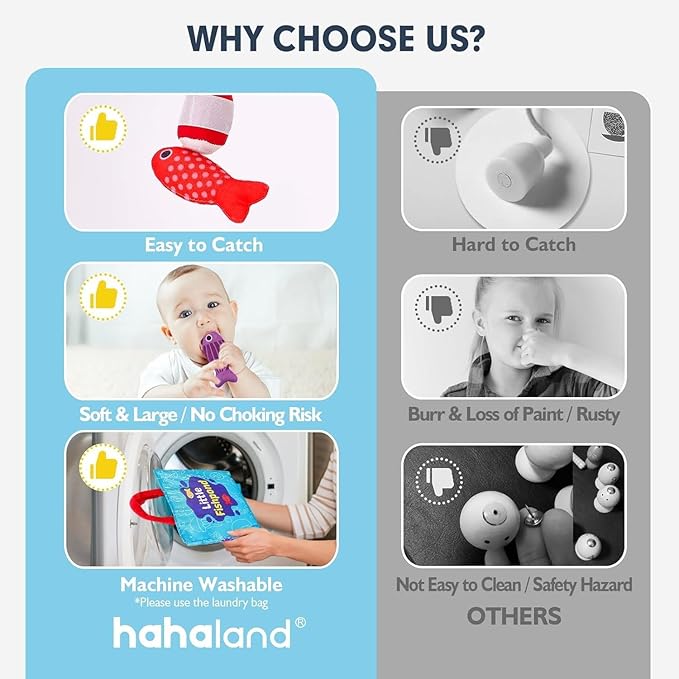 Toddler Montessori Toys Fishing Game with Stacking Cups Storage Bag Number Counting Color Sorting Shape Learning Toys Hand-Brain Coordination Sensory Ability for 1-3 Year Old Girl Boy Birthday Gifts