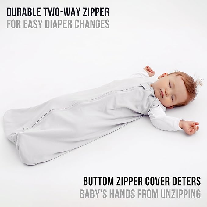 Mama Cheetah Baby Sleep Sack 2.5 TOG, Organic Cotton Baby Wearable Blanket with Two-Way Zipper, Swaddle Transition Baby Sleeping Bag for Newborn Infant Toddler Boy Girl, 12-18 Months