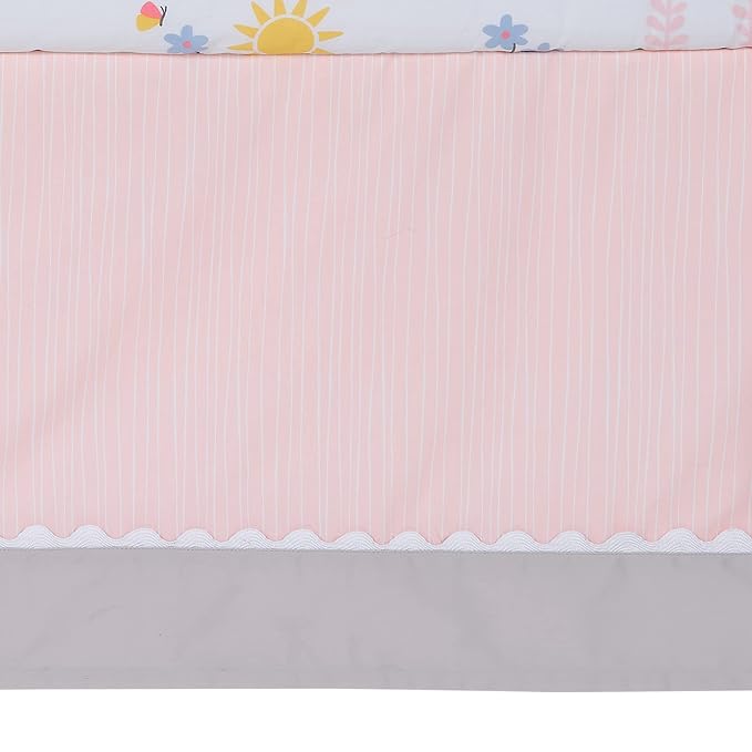 Lambs & Ivy Jazzy Jungle 3-Piece Safari Animals Pink Baby Crib Bedding Set