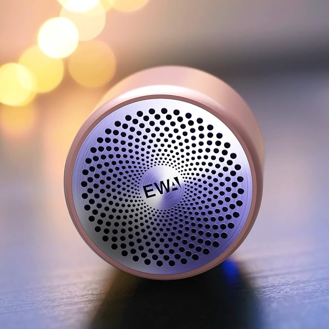 EWA A106 Portable Mini Bluetooth Speaker, Enhanced Bass and High Definition Sound, Portable Design, for iPhone, iPad,Nexus,Laptops and More (Rosegold)
