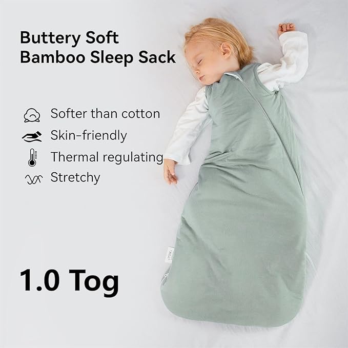 Rayon Made from Bamboo Sleep Sack 24-36 Months 1.0 Tog Ultra Soft Baby Wearable Blanket Toddler Sleeping Sack 2t-3t for Babies Unisex 2-Way Zipper 3t Baby Sleeping Bag Lightweight Extra Large Long XXL