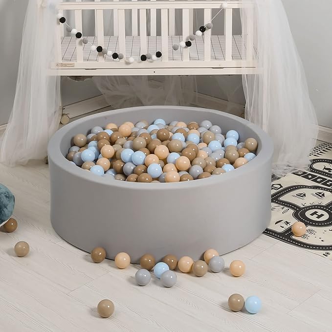 GOGOSO Ball Pits Balls for Toddlers Pack of 50 100 200 Plastics Shape Ball Non-Phthalate Non-BPA Non-Toxic 2.2-Inch Crush Proof Play Balls