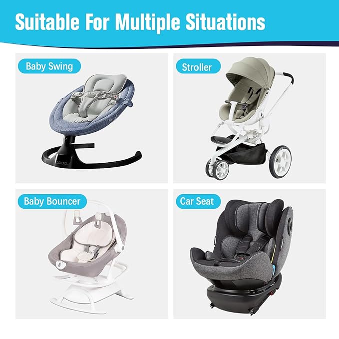 KAKIBLIN Baby Neck Pillow, Upgraded Baby Support Pillow, Head Pillows for Carseat, Newborn Neck Support for Car Seat,Pushchair,Travel (White Star)