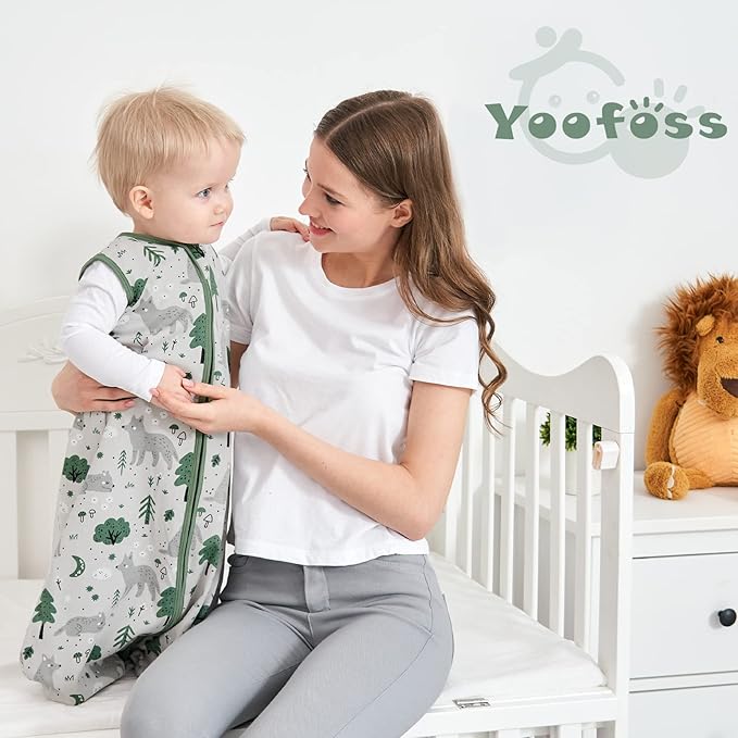 Yoofoss Baby Sleep Sack 18-24 Months Baby Wearable Blanket 100% Organic Cotton 2-Way Zipper Toddler Sleeping Sack，3 Pack Soft Lightweight Sleep Sacks for Babies