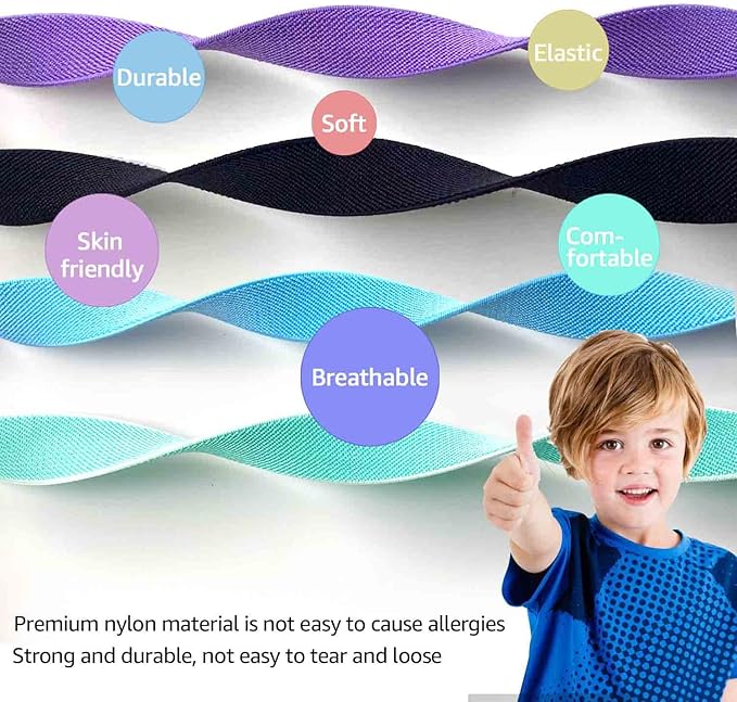 4 Pack Airtag Bracelet for Kids, AirTag Holder with Adjustable Stretchy Nylon Watch Band, Anti-Lost Apple Air Tag Case Loop for Child, Toddler, Wallet, AirTag Wristband Kids (Black)