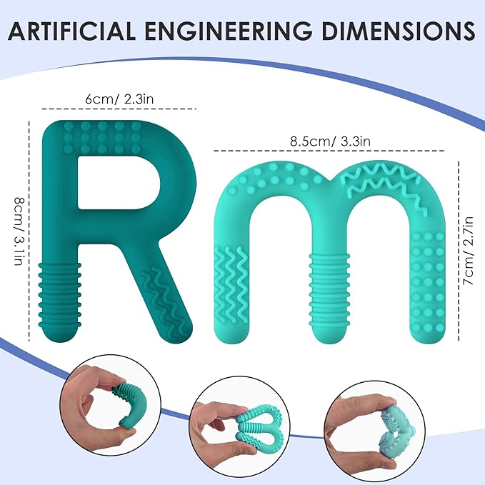 ERKOON Sensory Chew Toys for Autistic Children, 4 Pack Silicone Chewy Tube Oral Motor Tools for Sensory Kids with Autism, Biting, ADHD, SPD, Chewies with Special Needs, Teething Sticks Toys