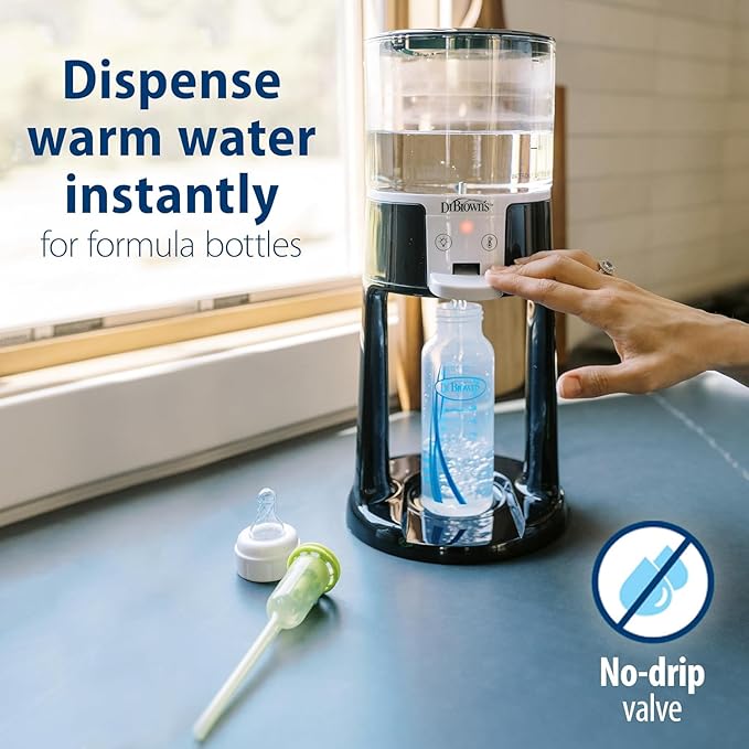 Dr. Brown's Insta-Prep Warm Water Dispenser with Baby Formula Mixing Pitcher, 32oz Olive