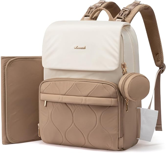 LOVEVOOK Diaper Bag Backpack, Baby Travel Bags for Boys & Girl, Toddler Waterproof Diaper Bag w/Changing Pad, Stroller Straps, Pacifier Case, Newborn Essentials Must Haves Mom