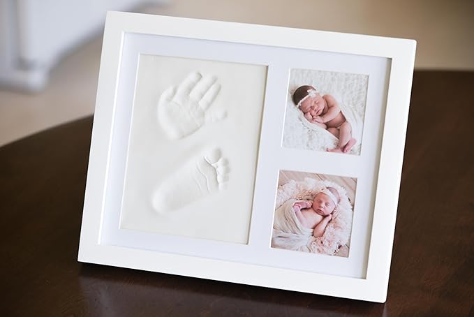 Little Hippo Baby Footprint Kit & Keepsake | Baby Handprint Kit | Baby Hand and Footprint Kit (Alpine White, Standard)