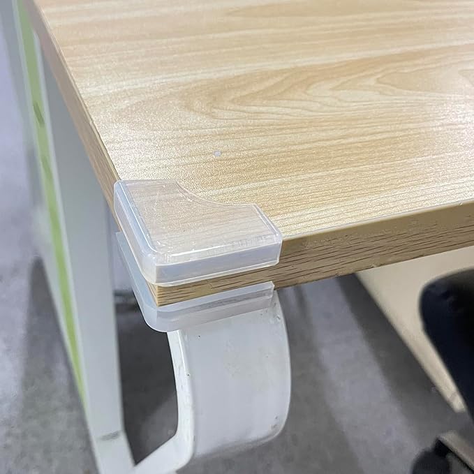 Food-Graded Silicone Clear Corner Protectors, Baby Proofing Table Edge Guards, Pre-Tapep Adhesive Soft for Kids Child Safety Proof, Cabinets Counter Furniture Bumpers (8, 1/5x4/5 in (Width))