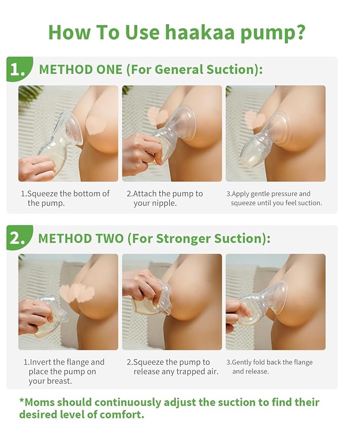 Haakaa Silicone Breastfeeding Manual Breast Pump Milk Pump 100% Food Grade Silicone BPA PVC and Phthalate Free | 4 oz Capacity