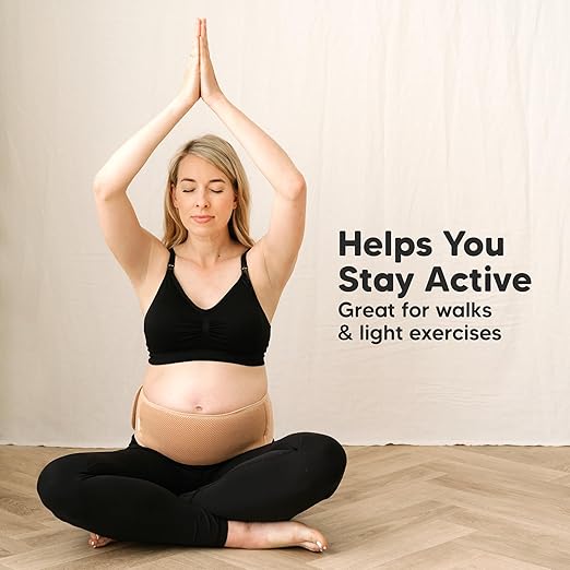 KeaBabies Maternity Belly Bands for Pregnant Women - Soft & Breathable Pregnancy Belly Support Band, Adjustable Maternity Belt for Back, Pelvic Support, Comfortable, Easy to Use (Classic Ivory, XL)