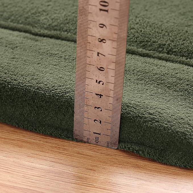 MAXYOYO Baby Play Mat, 1.2" Thick Memory Foam Soft Padded Carpet with Non-Slip Backing, 3x5 ft Japanese Tatami Rug Living Room for Kids, Toddler, Children, Nusery(Olive Green)