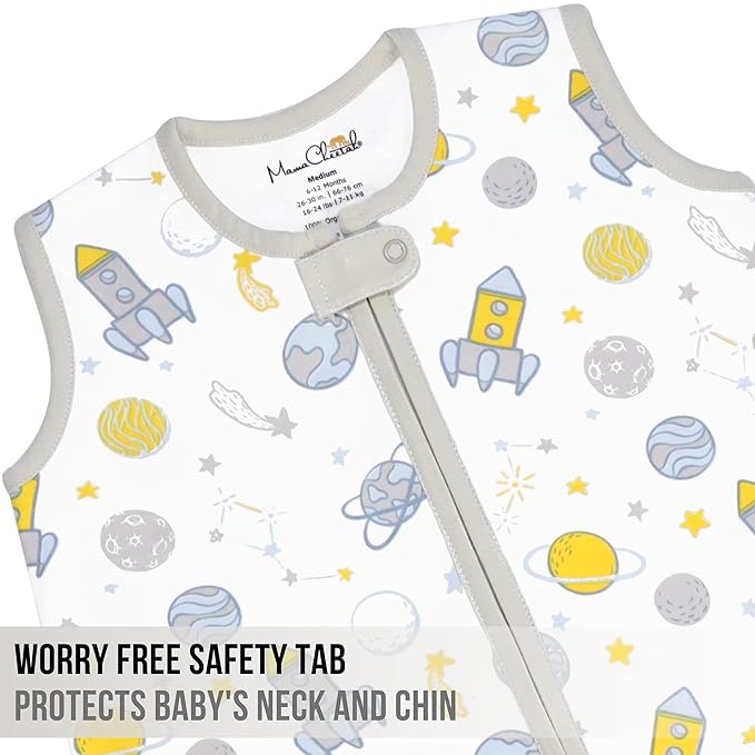 Mama Cheetah Baby Sleep Sack 0.5 TOG, Organic Cotton Baby Wearable Blanket with Two-Way Zipper, Swaddle Transition Baby Sleeping Bag for Newborn Infant Toddler Boy Girl, 12-18 Months