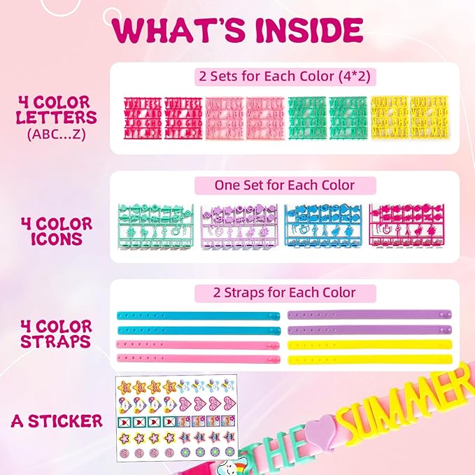 Art & Craft Kits for Kids, DIY Friendship Bracelet Making Kit for Girls, Jewelry Making with Charm & Stickers, Birthday Gifts for Ages 5-12, Toys for Ages 5, 6, 7, 8, 9, 10, 11, 12 Years Old