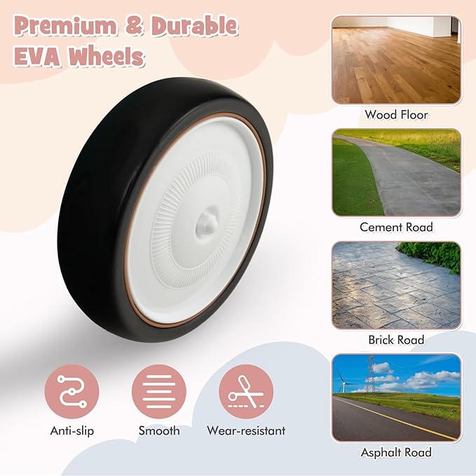 HONEY JOY Ride On Push Car, Outdoor Toddler Riding Toys w/Steering Wheel, Horn & Storage, Foot-to-Floor Sliding Car, No Batteries, Retro Baby Ride On Toys for Boys and Girls (Pink)