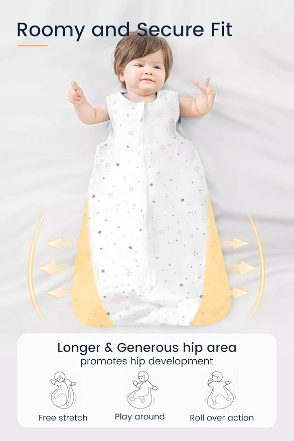 TotAha Toddler Sleep Sack 2T-3T-4T, 0.5 TOG Summer Light Sleeping Sacks, Soft Wearable Blanket Baby Sleep Bag with 2-way Zipper, X-Large