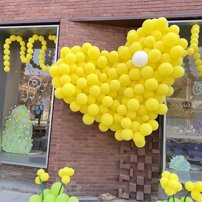 140pcs Yellow Round Balloons Different Sizes 18 12 10 5 Inch Latex Balloons for Arch Decoration Party Balloon Kit for Graduation Birthday Party Wedding Balloon Baby Shower Decoration