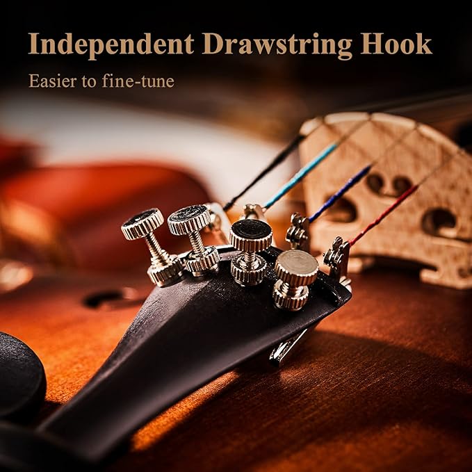 Eastar 1/4 Violin Set Fiddle for Beginners with Hard Case, Rosin, Shoulder Rest, Bow, and Extra Strings (Imprinted Finger Guide on Fingerboard), EVA-3