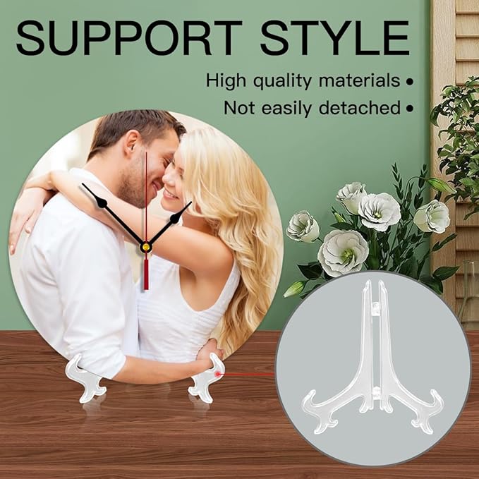 Generic Custom Clocks for Walls Personalized Picture Hanging Time Clocks Customized Round Clock for Birthday Wedding Present Family Friends Gifts, 12inch-30cm