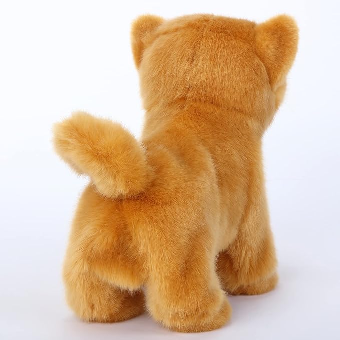 Electronic Walking Orange Cats, Realistic Interactive Puppy Pet Toy Cat, Walking, Barking,Wagging Tail & Talking,Present Pet Gifts for 3+ Year Boys Girls