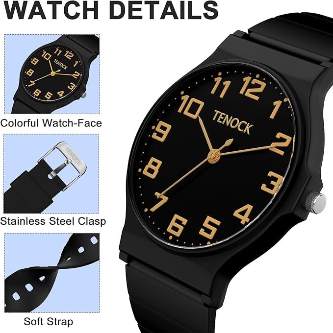 Kids Analog Watch Boys Girls, 30M Waterproof, Sports Watch for Boys, Easy to Read Children's Thin Dial Wrist Watches with Soft Band, for Ages 5-15 Kids Great Birthday Gifts Christmas Day