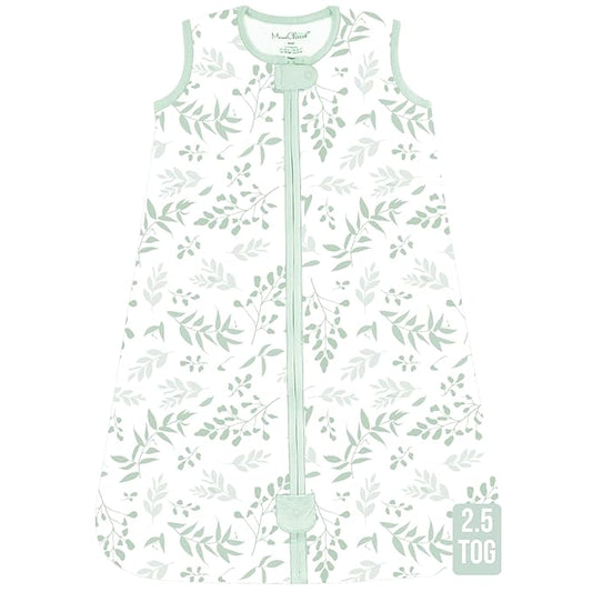 Mama Cheetah Baby Sleep Sack 2.5 TOG, Organic Cotton Baby Wearable Blanket with Two-Way Zipper, Swaddle Transition Baby Sleeping Bag for Newborn Infant Toddler Boy Girl, 6-12 Months