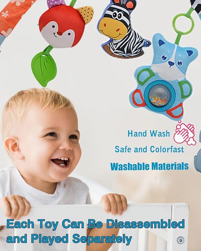 Pau1Hami1ton Baby Stroller Arch Toys, Car Seat Toys,Baby Gifts.S-19(Zebra-1)