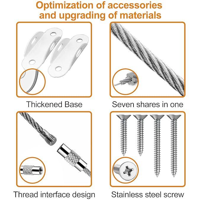 Furniture Anchors (8 Pack) for Baby Proofing, Anti Tip Furniture Anchor Securing 420lbs Tension Earthquake Resistant Metal Furniture Wall Anchor Prevent Baby Pet from Falling Furniture