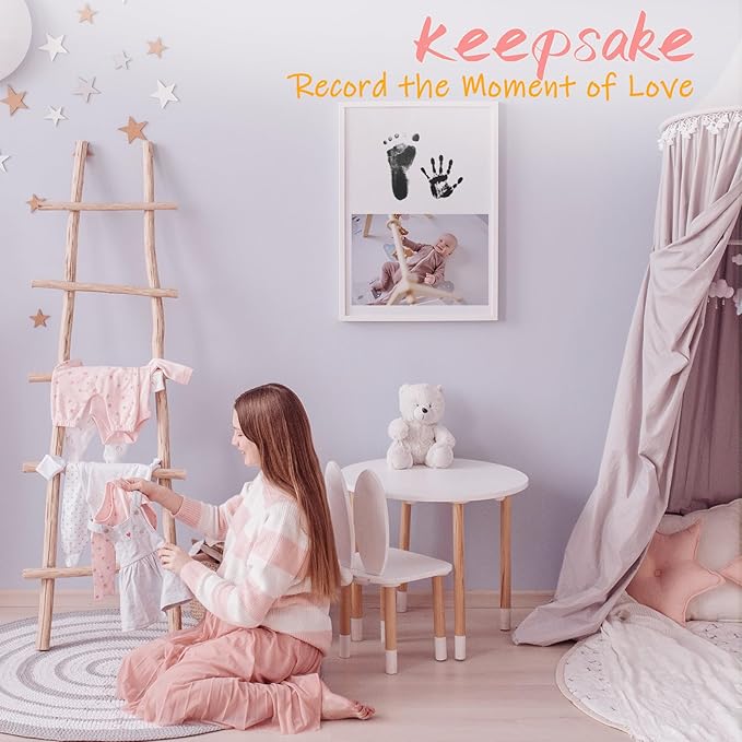 1-Pack Clean Touch Ink Pad for Baby Handprints and Footprints, Baby Footprint Kits,Inkless Hand and Footprint Kit,No Mess Ink Pad for Baby Hand and Footprints,Baby Shower Gifts for New Moms