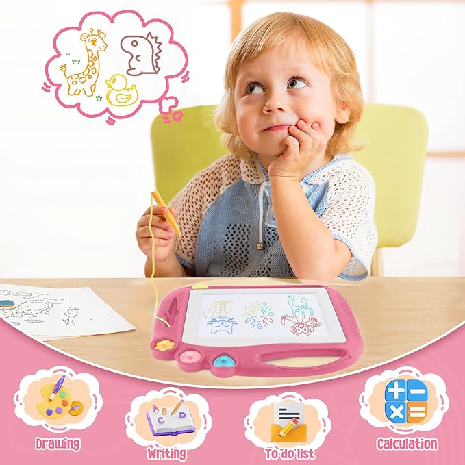 Magnetic Drawing Board, Toddler Toys for Age 1 2 3 Boys Girls, Toddler Drawing Board, Birthday Easter Christmas Halloween Kids Toy Gifts for Boys and Girls