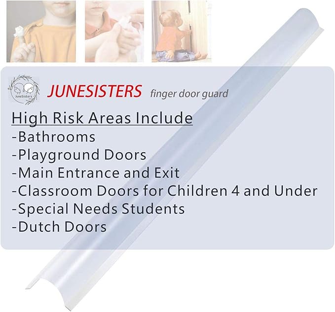 Door Pinch Guard Baby Proofing, Door Hinge Cover, Door Protector for Kids Finger Safety, Door Finger Pinch Guards Heavy Duty, Door jam Shield,JuneSisters 4