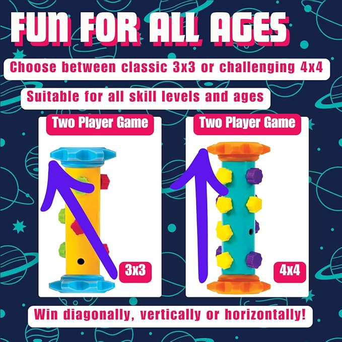 Challenge Your Mind with Tic Tac Totem: 3D Tic Tac Toe Travel Game & Brain Game for Strategy Enthusiasts, Ages 6+ (3x3)