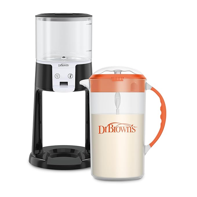 Dr. Brown's Insta-Prep Warm Water Dispenser with Baby Formula Mixing Pitcher, 32oz Orange