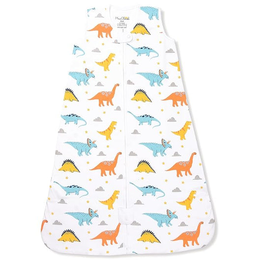 Baby Sleep Sack 1.0 TOG, Organic Cotton Baby Wearable Blanket with Two-Way Zipper, Swaddle Transition Baby Sleeping Bag, All-Season Sleep Sack for Newborn Infant Toddler Boy Girl, 6-12 Months, 1-Pack