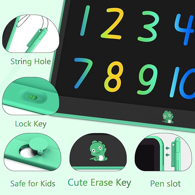 Hockvill LCD Writing Tablet for Kids 16 Inch, Toys for Girls Boys Drawing Pad for 3 4 5 6 7 Year Old Kid, Toddler Doodle Board Christmas Birthday Gift for Children