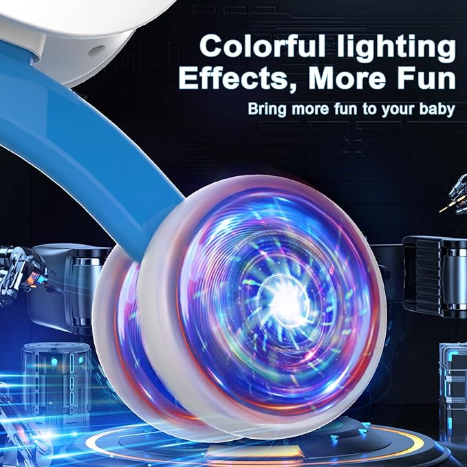 Colorful Lighting Baby Balance Bike Toys for 1 Year Old Boy Girl Gifts, 10-36 Month Toddler Balance Bike, No Pedal 4 Silence Wheels & Soft Seat First Riding on Toys, 1st Birthday Gifts