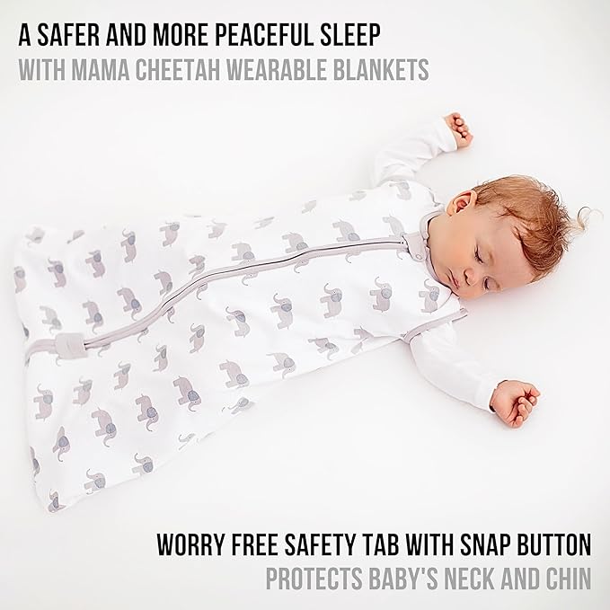 Baby Sleep Sack 1.0 TOG, Organic Cotton Baby Wearable Blanket with Two-Way Zipper, Swaddle Transition Baby Sleeping Bag, All-Season Sleep Sack for Newborn Infant Toddler Boy Girl, 2-Pack, 0-6 Month