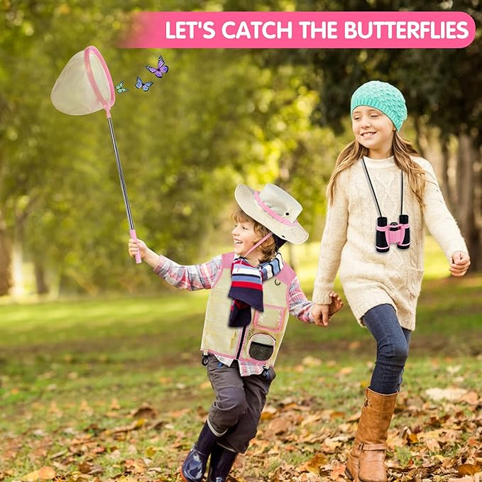 INNOCHEER Toys for Girls Explorer Kit, Bug Catcher Kit for Kids, Birthday Gifts, Summer Toys for 3 4 5 6 7 8+ Year Old Girls, 3 4 5 6 7 8+ Year Old Girl Birthday Gift Kids Outdoor Toys