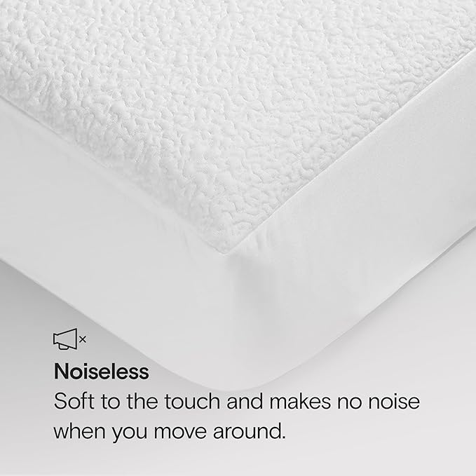 SIJO Mattress Protector, 100% Waterproof, Cooling, Ultra Soft, Noiseless, 16 inch Deep Pocket, Best Overall Mattress Protector Award Winner by Apartment Therapy (Cal King)