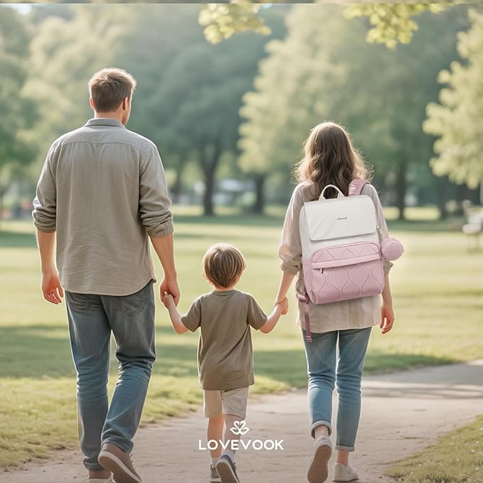 LOVEVOOK Diaper Bag Backpack, Baby Travel Bags for Boys & Girl, Toddler Waterproof Diaper Bag w/Changing Pad, Stroller Straps, Pacifier Case, Newborn Essentials Must Haves Mom