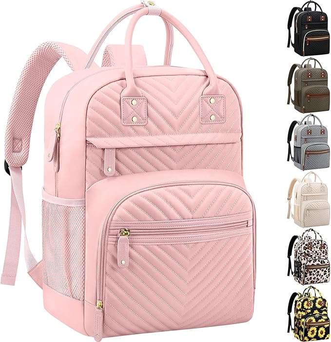 Diaper Bag Backpack Tote for Women Large Capacity, Baby Bag with Insulated Pockets Multifunctional Diaper Bags For Baby Girl Boy Waterproof Baby Bags For Boys Girls Maternity Bag Baby Pink