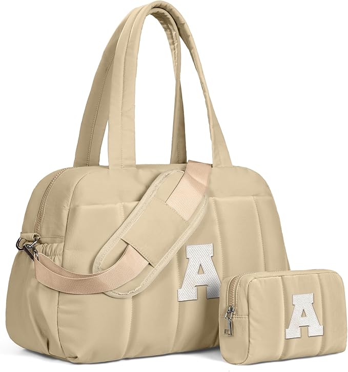 Gifts for Women-Monogram Duffle Bag, Weekender Bags for Women，Overnight Bag with Wet Pocket，Lightweight Travel Bags Personalized Gym Tote with Makeup Pouch