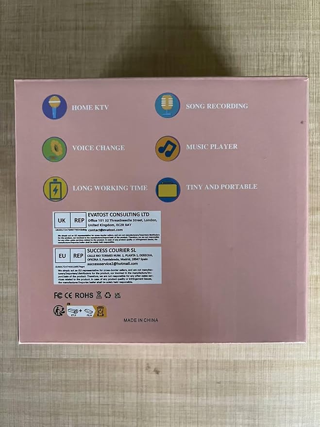 Karaoke Machine for Kids, Toys for 3-12 Years Old Girls Gifts, Kids Karaoke Microphone Machine Toy, Best Fun Christmas Birthday Gifts for 5 6 7 8 9 10 11 Years Teens Girl Boys Pink 2 Mic