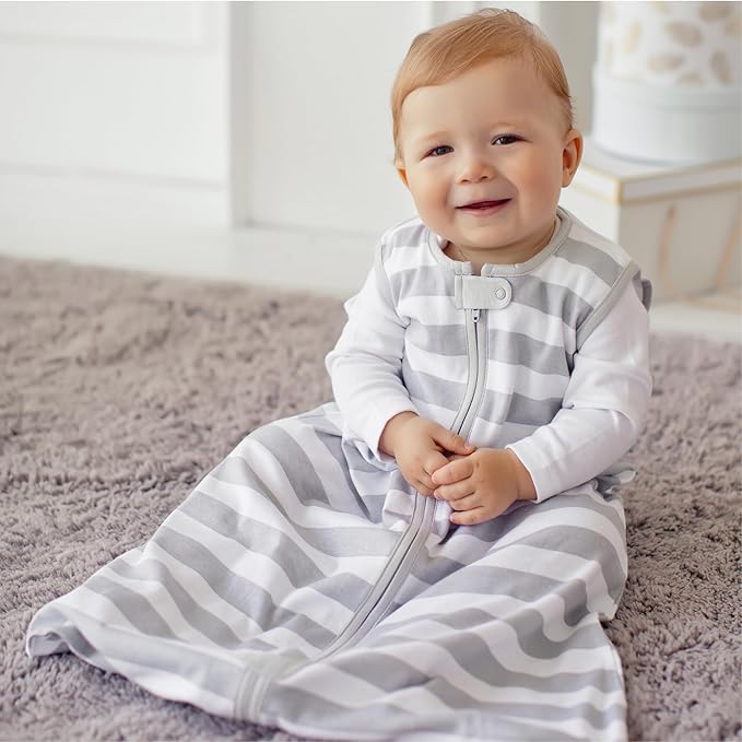 Mama Cheetah Baby Sleep Sack 0.5 TOG, Organic Cotton Baby Wearable Blanket with Two-Way Zipper, Swaddle Transition Baby Sleeping Bag for Newborn Infant Toddler Boy Girl, 0-3 Months