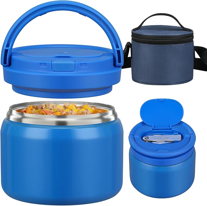 14oz Thermo Food Jar for Kids,Insulated Vacuum Food Jar for Hot & Cold Leak Proof Lunch Container Stainless Steel Wide Mouth Soup for School Travel