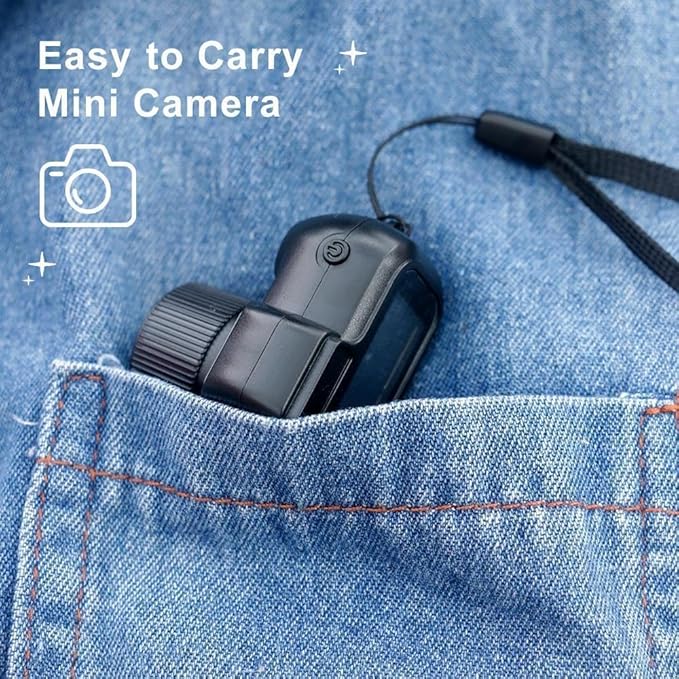 Keychain Camera, World's Smallest 1080P Hd Mini Camera llavero,Keychain Photo/Video Camera, Retro Portable Mini，100 Mins Battery Life, for Students, Kids (128)