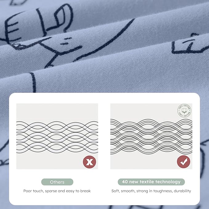 Yoofoss Baby Sleep Sack 18-24 Months Baby Wearable Blanket 100% Cotton 2-Way Zipper TOG 0.5 Toddler Sleeping Sack 3 Pack, Lightweight Sleep Sacks for Babies(X-Large)