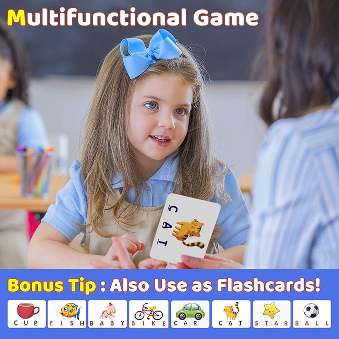 Educational Toys for 3 4 5 Year Old Boys Gift, Matching Letter Game Preschool ABC Learning Toys for Kids Ages 4-8 Years, Christmas Birthday Gifts for 3-6 Year Old Boys Toddler Toys Age 2-4