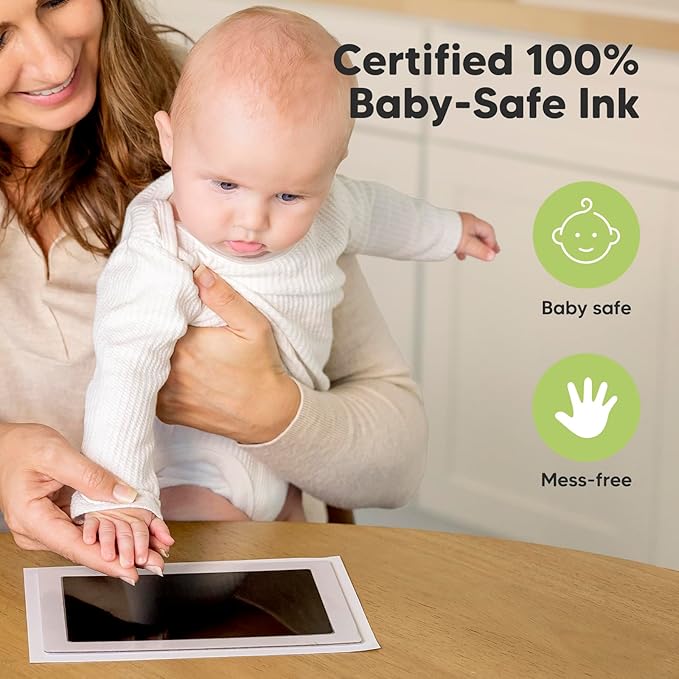 1-Pack Inkless Baby Hand and Footprint Kit - Mess Free Ink Pad for Newborn Keepsake, Dog Nose & Paw Print Kit, Clean Touch Ink Pad for Baby Hand & Footprints, Ideal New Mom Gifts (Jumbo)